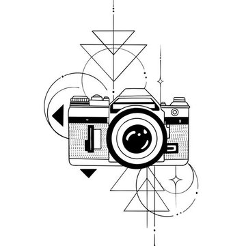 Тату-эскизы "фотоаппарат"