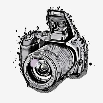 Тату-эскизы "фотоаппарат"