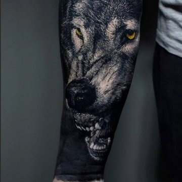 Тату ескізи вовка
