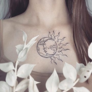 Тату эскизы солнца