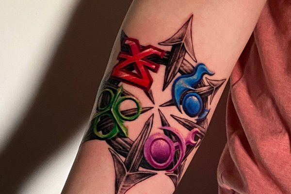 Цветное 3D тату